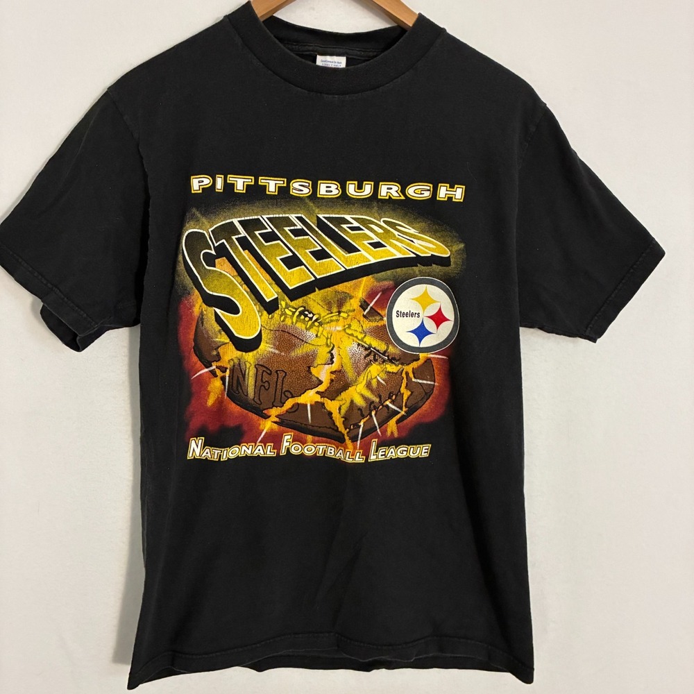 Logo 7 Pittsburgh Steelers NFL Shirt Mens M Black Graphic Football Tee